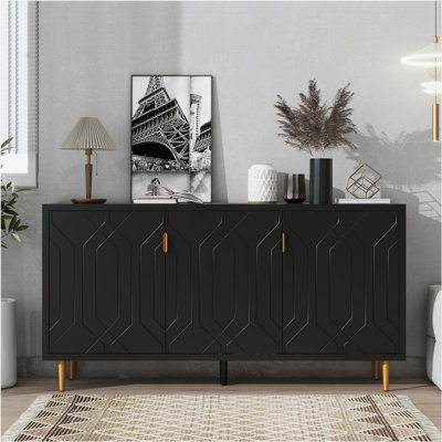 Janneke Modern TV Stand for TVs Multi-Functional Media Console Tv Console Table Modern Tv Stand Adjustable Shelves Storage