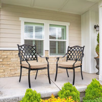 Ahrendt Outdoor Dining Armchair with Cushion by Darby Home Co