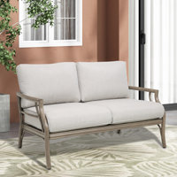 Lamando Outdoor Aluminum Loveseat With Olefin Cushions by Peak Home Furnishings