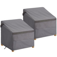 Patio Chair Cover Gray 2pcs(Set of 2) by Arlmont & Co.