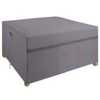 Patio square dining set cover gray by Arlmont & Co.