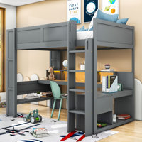 Jermesha Kids Loft Bed with Drawers by Harriet Bee