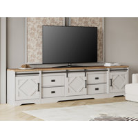Laziza 3 in 1 Morden Farmhouse TV Stand for TVs up to 110" by Gracie Oaks