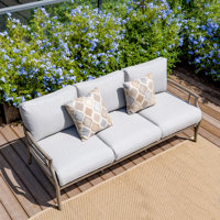 Lamando Patio Aluminum Sofa With Olefin Cushions by Peak Home Furnishings