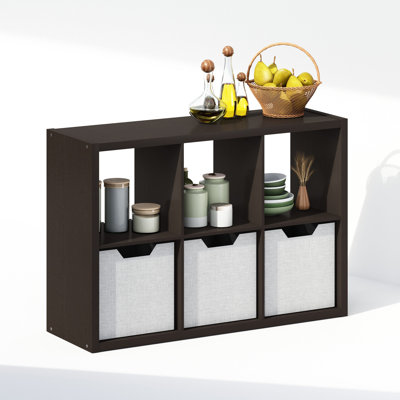 Furinno Cubic Open Back Multipurpose Clothing & Closet Storage Organizer Shelf, 6-Cube by Ebern Designs