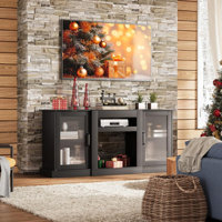 Rotonia Retro TV Stand for 65 inch TV, Entertainment Center,TV Console Cabinet with Storage for Living Room and Bedroom by Winston Porter