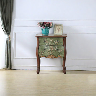 Painted accent chest in living room. by Darby Home Co