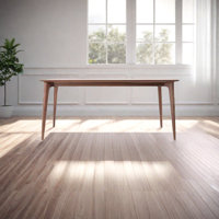 Simple solid wood dining table rectangular home by Corrigan Studio