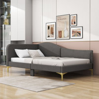 Ceryis Linen Upholstered Daybed with Armrest by Rosdorf Park