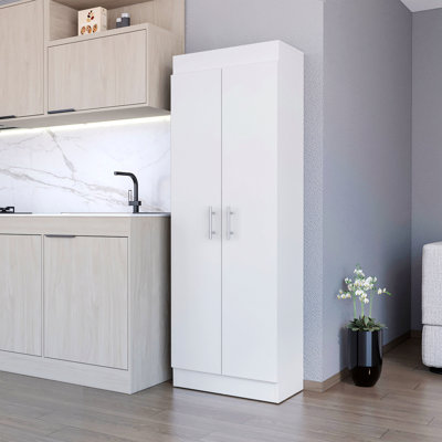 High-Quality 5-Shelf Storage Cabinet,5-Tier Tall Cabinet with Chic Handles Suitable For Living Room by Latitude Run