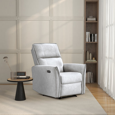 Andee Microsuede Fabric Electric Power Recliner Chair