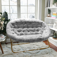 Folding Double Saucer Chair With Steel Frame by Mercer41