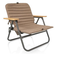 Descanso Padded Beach Chair, Low Camping Chair with Removable Washable Cover, Backpack Beach Chair Lethel by Ebern Designs