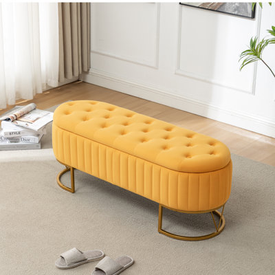 Katashia  Upholstered Flip Top Storage Bench by Mercer41