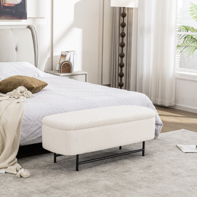 Atiksh Fabric Upholstered Storage Bedroom Bench by Ebern Designs
