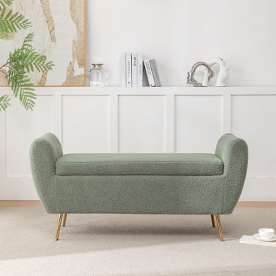 Kaybree Upholstered Flip Top Storage Bench by Mercer41