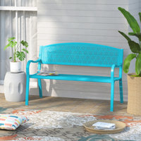 Metal Outdoor Bench by Winston Porter