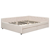 Casara Upholstered Platform Bed with USB and 2 Drawers by Red Barrel Studio