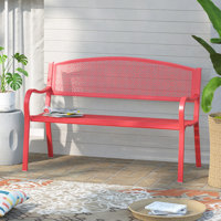 Metal Outdoor Bench by Winston Porter