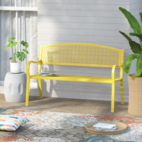 Metal Outdoor Bench by Winston Porter