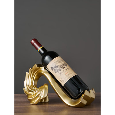 Aiyat Tabletop Wine Bottle Rack Gold by House of Hampton
