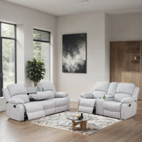 Sarvar 2 - Piece Premium Fabric Pillow Top Arms Manual Reclining Living Room Sofa Set by Latitude Run