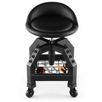 Inbox Zero Rolling Seat Mechanic Stool Chair With Tool Tray 4 Universal Wheels For Factory by Inbox Zero