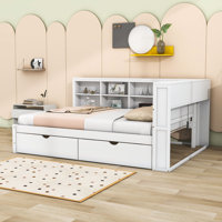 Broadview Wooden DayBed with 2 Drawers and Storage and USB by Red Barrel Studio