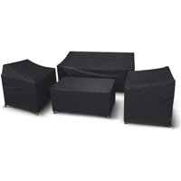 Heavy Duty Waterproof Patio Furniture Set Covers for 4 Pieces Outdoor Conversation Set by Arlmont & Co.