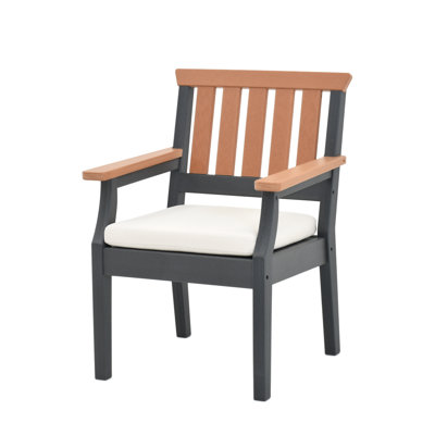 Eckhold Outdoor Dining Arm Chair with Comfortable Cushions by Murcano