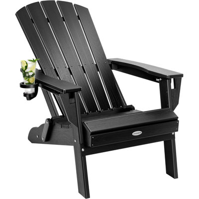 High Density Polyethylene Folding Adirondack Chair by Highland Dunes