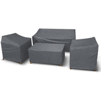 Heavy Duty Waterproof Patio Furniture Set Covers for 4 Piece Outdoor Conversation Set by Arlmont & Co.