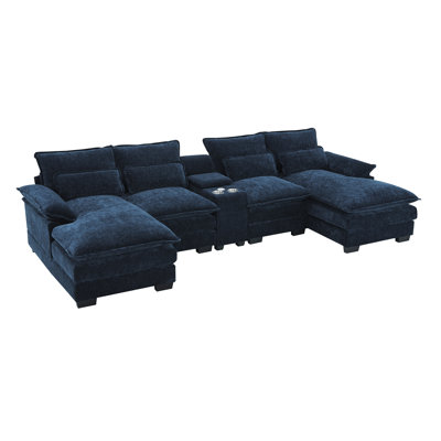 Clidie U Shaped Upholstered Sectional Sofa with Chaise by Ivy Bronx