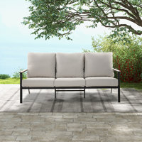 Tansi 3 Person Steel Sofa With Faux Leather Wicker by Wildon Home