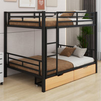 Metal Convertible Bunk Bed With Drawers by Mason & Marbles