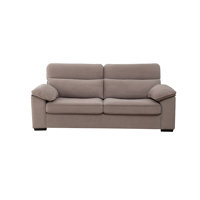 Saahirah Modern Faux Leather Sofa Bed - Convertible Pull-Out Sleeper Couch with Memory Foam Mattress, Compact Design for Small Spaces