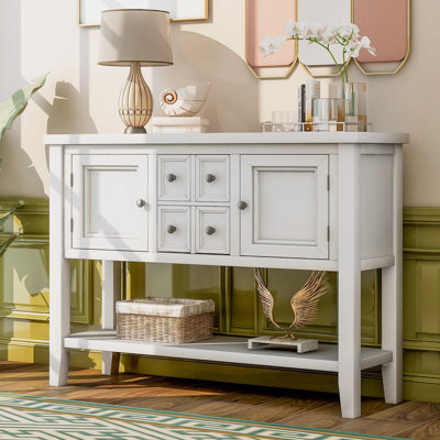 Cambridge Series Buffet Sideboard Console Table with Bottom Shelf by Red Barrel Studio