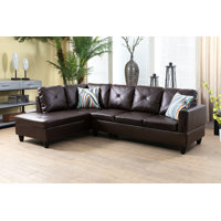 Elaynah 2 - Piece Vegan Leather Sectional by Ebern Designs