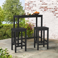 Euler Bar Table And Chairs Set by Ebern Designs
