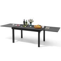 8 - 12 Person Extendable Aluminum Outdoor Dining Table by Latitude Run