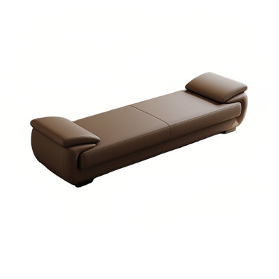 Mineta Genuine Leather Upholstered Bench by Hokku Designs