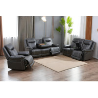 Liham 3 - Piece Faux Leather Living Room Set by Red Barrel Studio