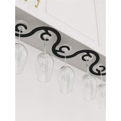 Anniyah Hanging Wine Glass Rack Black by Red Barrel Studio