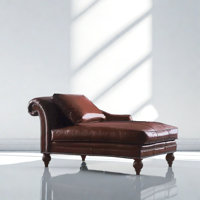 Audrea Faux Leather Chaise Lounge by Bloomsbury Market