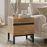 Aadam Modern End Table With 2 Drawers by Latitude Run