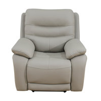 Chanler 40"Cow Top Leather and PVC Power Reclining Chair by Ebern Designs