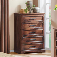 Quintone 46" Farmhouse 5 Drawer Dresser,Tall Chest of Drawer With Anti-Tip for Bedroom