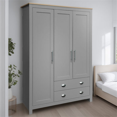 Wardrobe With Cabinets And Two Drawers