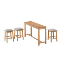 60" Table with 3 Barstools (4-pc set) by Winston Porter