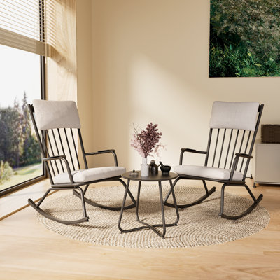 Classic Idelfonso Rocking Chairs With End Table by George Oliver